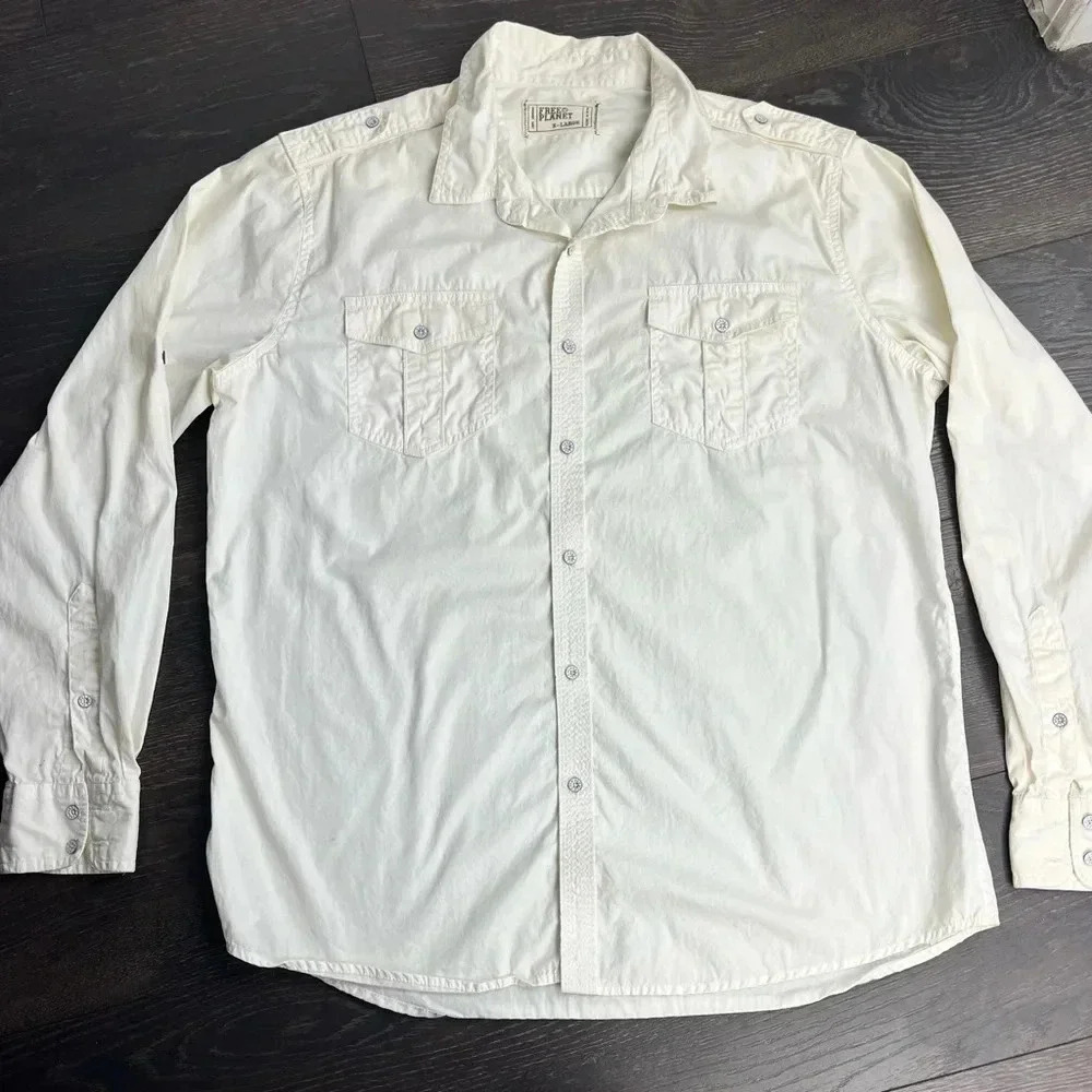 Free Planet Button-Up Shirt Long Sleeve Button